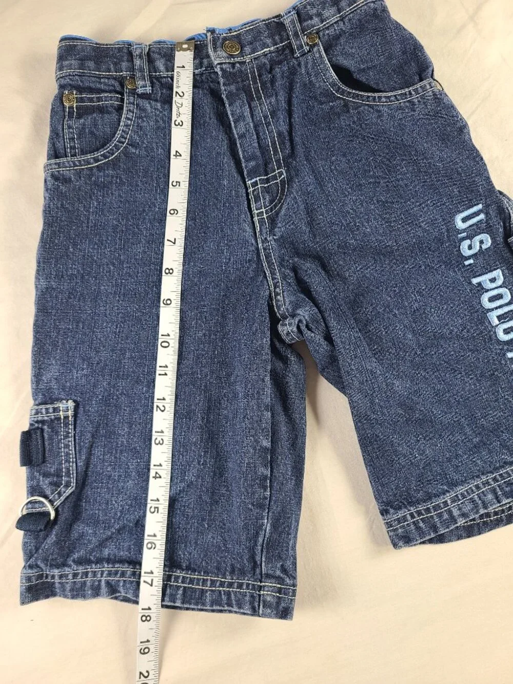 U.S. Polo Assn. Jean Shorts Authentic Quality Cargo Boys 7 Blue
